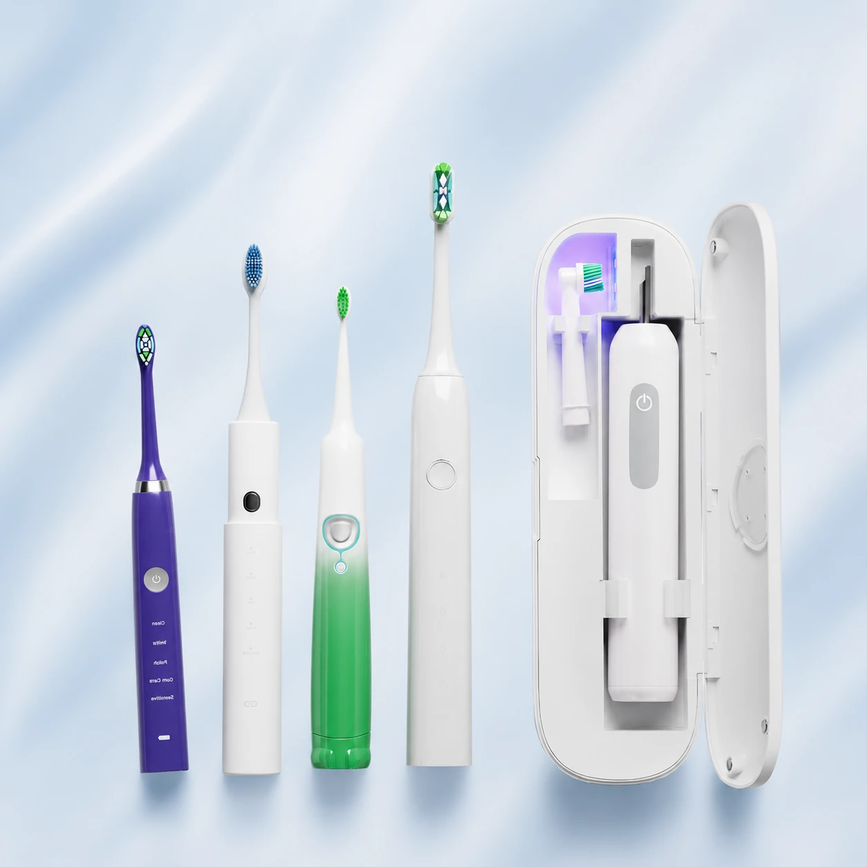 iHave Portable UV-C Electric Toothbrush Travel Case - Smart 4-Hour Auto-Cycle Disinfection Case for Travel, Business & Family Trips