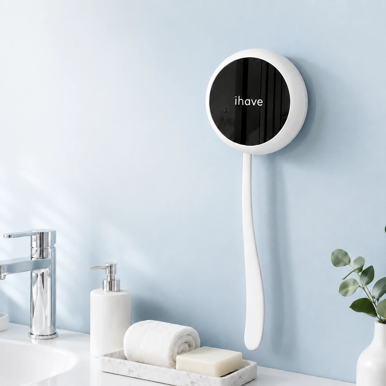 iHave Mini Portable Toothbrush Sanitizer - Magnetic Wall-Mount UV-C Disinfection Cover with 4-Hour Auto Cycle for Travel & Home